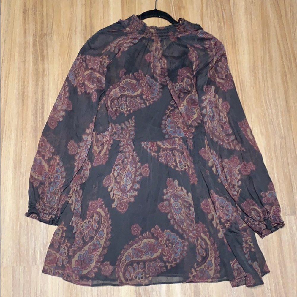 FREE PEOPLE: Flowy High Neck Dress